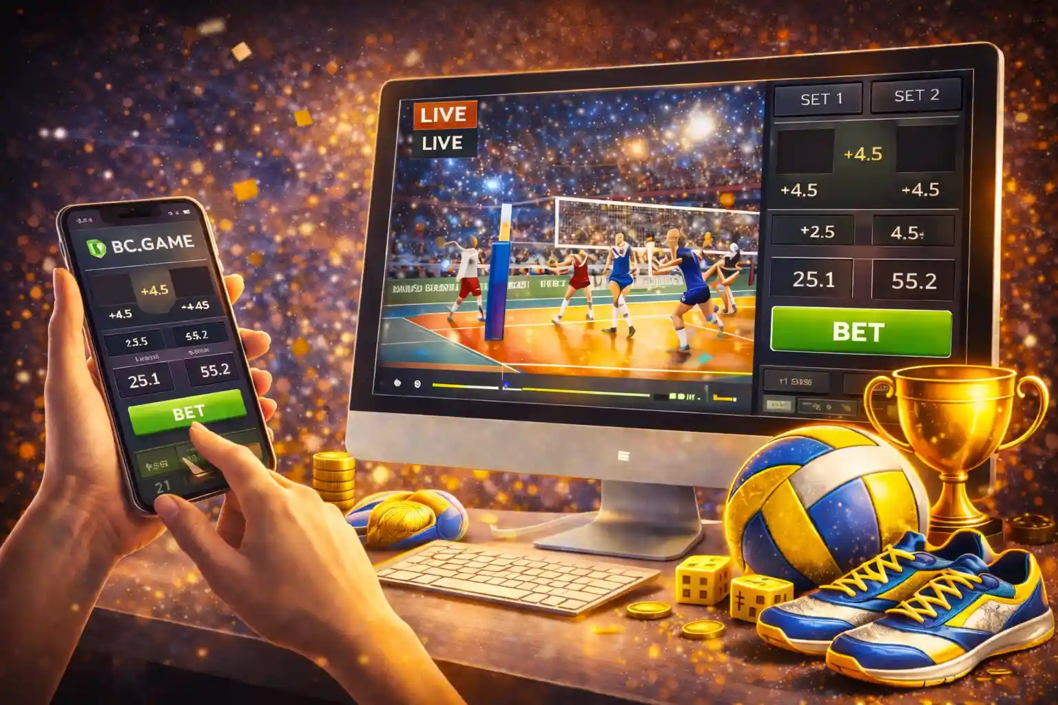 เดิมพันสด (Live Betting) ใน พนัน วอลเลย์บอล
