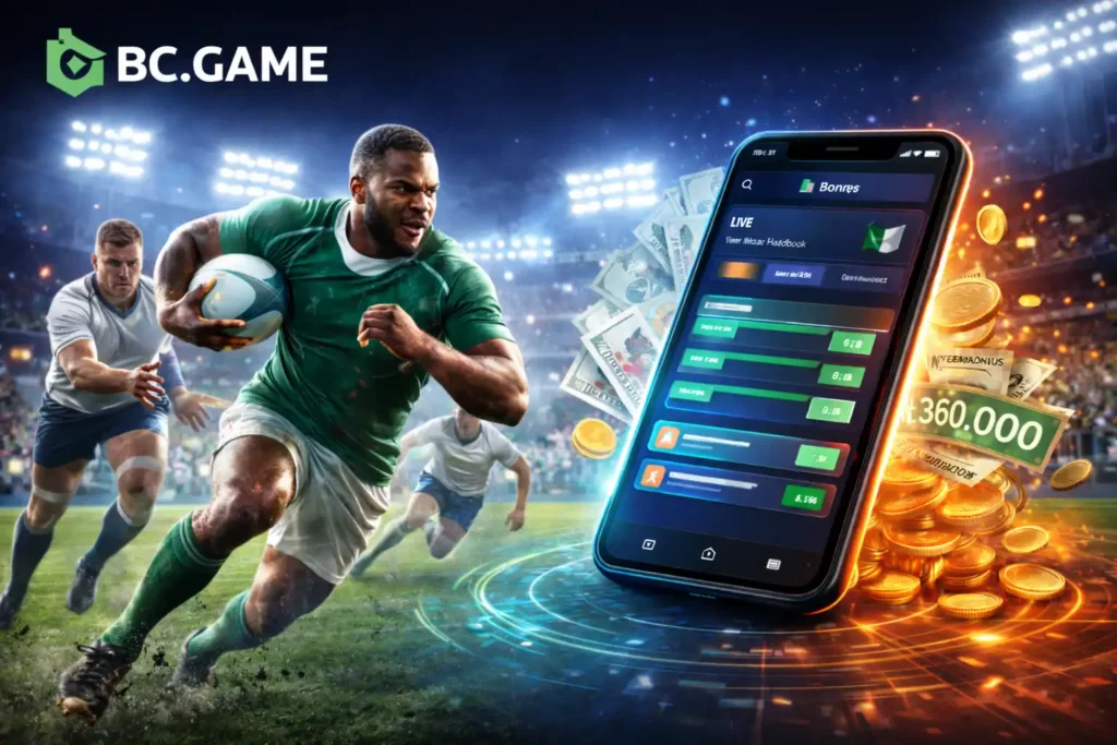 Rugby Betting Nigeria: Best Sites & ₦360K Bonus at BC.Game